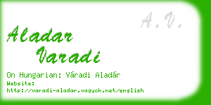 aladar varadi business card